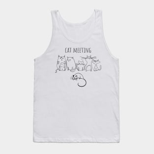 Cute cat meeting with mouse Tank Top